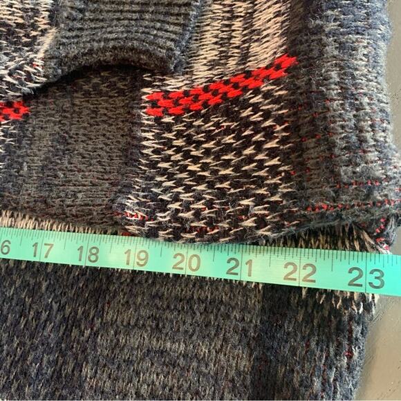 Vintage Plaid Cardigan Large Jacquard Knit VNeck 80s Sasson - Picture 15 of 15